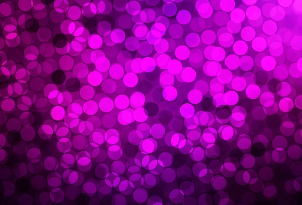 Dark Pink Vector Backdrop Dots Blurred Bubbles Abstract Background Colorful — Stock Vector