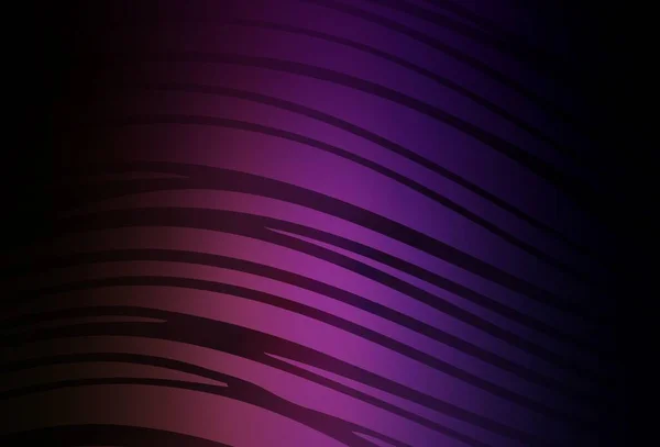 Dark Purple Fundo Vetor Rosa Com Linhas Curvas Uma Ilustração — Vetor de Stock