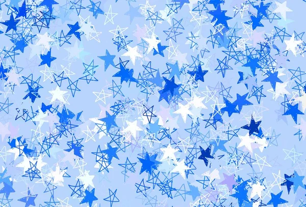 Ανοιχτό Ροζ Μπλε Διάνυσμα Φόντο Χρωματιστά Αστέρια Θολή Διακοσμητική Σχεδίαση — Διανυσματικό Αρχείο