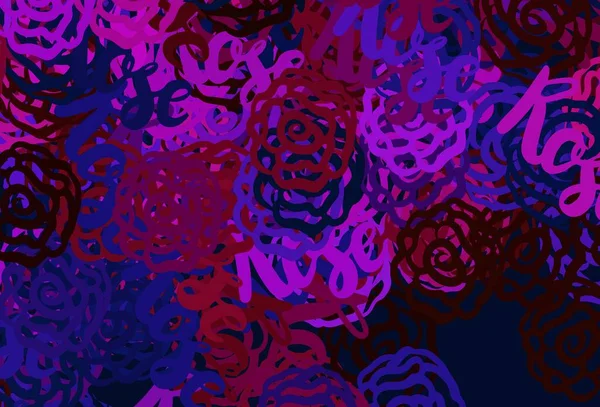 Dark Blue Red Vector Backdrop Memphis Shapes Εικονογράφηση Πολύχρωμα Σχήματα — Διανυσματικό Αρχείο