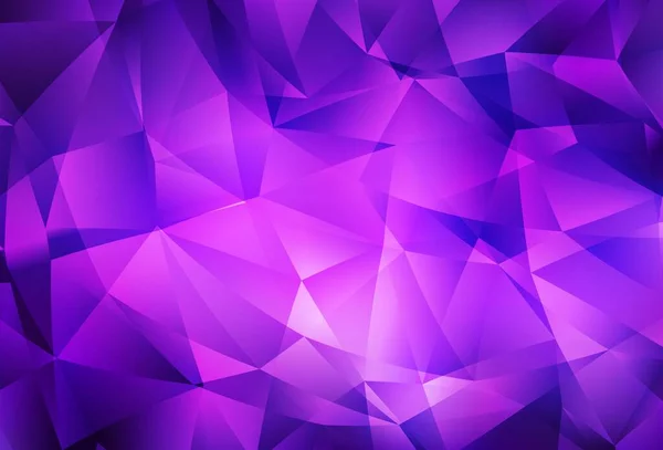 Світло Фіолетовий Рожевий Векторний Багатокутний Шаблон Сучасна Абстрактна Ілюстрація Трикутниками — стоковий вектор