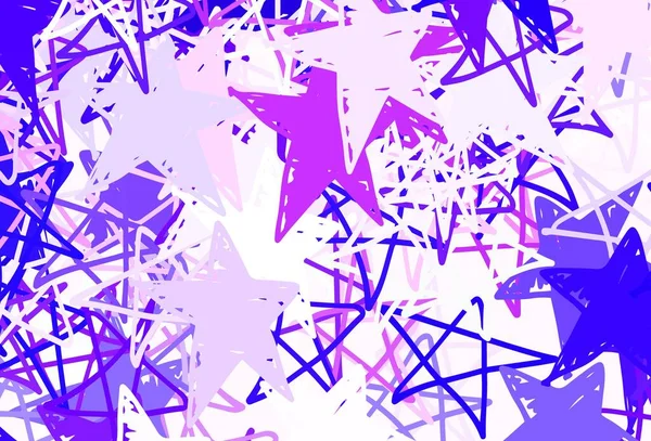 Yılbaşı yıldızlı açık sarı vektör deseni. Yıldızlı parlak renkli illüstrasyon. Kozmik arkaplanlar için şablon.