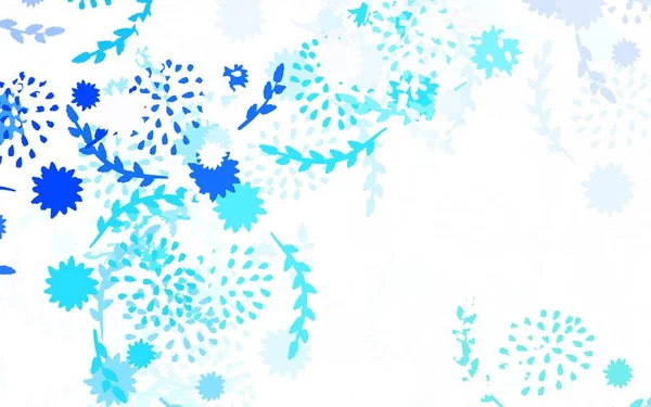 Светлый Синий Вектор Элегантный Фон Цветами Shining Цветная Иллюстрация Цветами — стоковый вектор