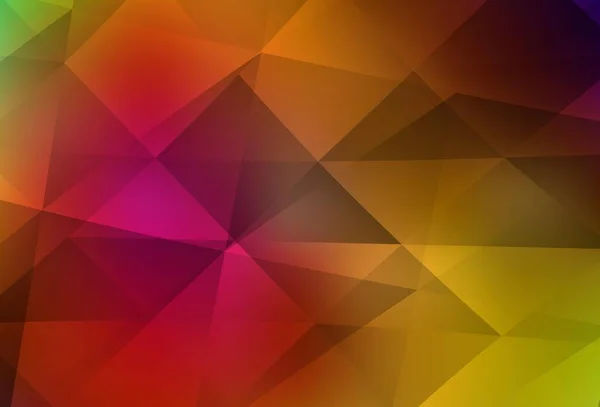 Vecteur Multicolore Foncé Brillant Fond Triangulaire Illustration Colorée Dans Style — Image vectorielle