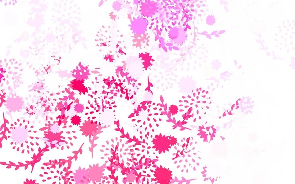 Світло Рожевий Вектор Елегантні Шпалери Квітами Барвисті Ілюстрації Каракулі Стилі — стоковий вектор
