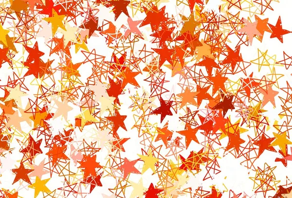 Světle Červené Vektorové Pozadí Malými Velkými Hvězdami Rozmazaný Dekorativní Design — Stockový vektor