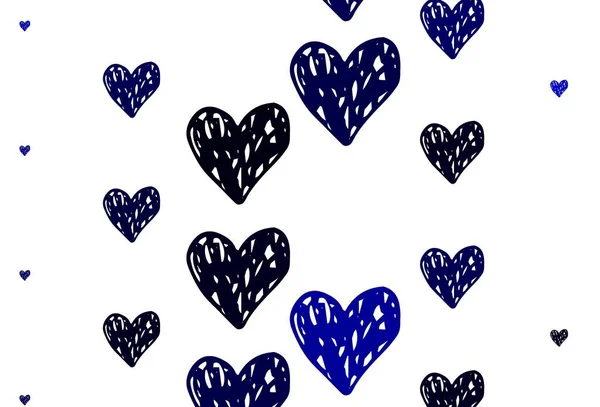 Světlo Blue Vektorové Pozadí Srdcem Krásné Oslavy Stylu Srdce Abstraktní — Stockový vektor