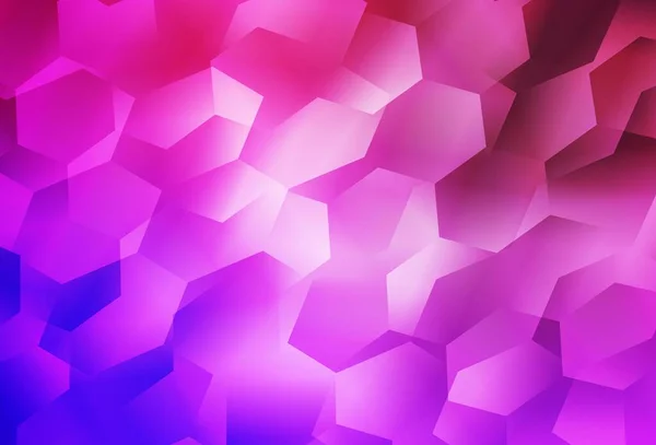 Violet Clair Fond Vectoriel Rose Avec Hexagones Hexagones Colorés Sur — Image vectorielle