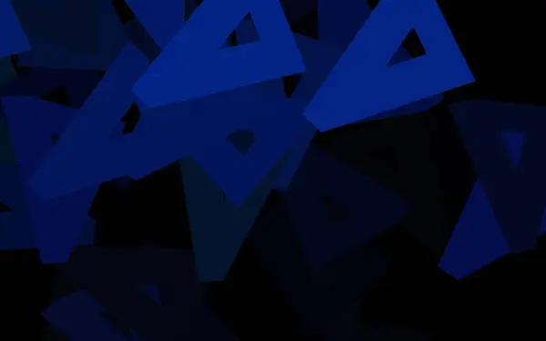 Σκούρο Μπλε Διάνυσμα Φόντο Γραμμές Τρίγωνα Glitter Αφηρημένη Εικόνα Τριγωνικά — Διανυσματικό Αρχείο