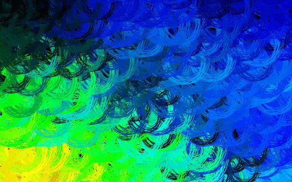 Темний Синій Зелений Векторний Фон Вигнутими Лініями Новий Барвистий Малюнок — стоковий вектор