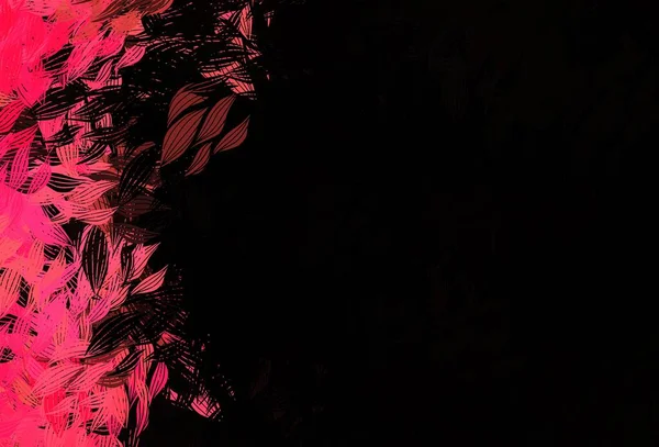 Obra Arte Natural Vectorial Rojo Oscuro Con Hojas Ilustración Abstracta — Vector de stock