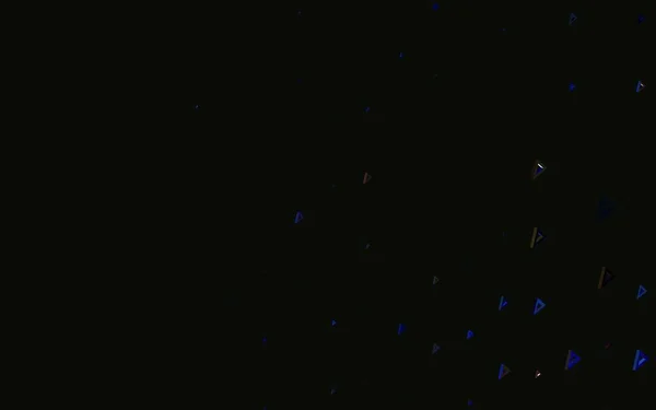 Σκούρο Μπλε Κίτρινο Διάνυσμα Φόντο Τρίγωνα Εικονογράφηση Σετ Πολύχρωμα Τρίγωνα — Διανυσματικό Αρχείο