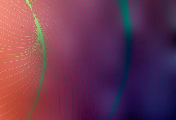Темно Рожевий Червоний Векторний Фон Вигнутими Лініями Розумна Ілюстрація Абстрактному — стоковий вектор