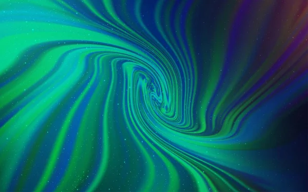 ライトブルー 宇宙の星と緑のベクトルレイアウト 明るい天文学者の星と輝く色のイラスト 未来的な広告 小冊子のパターン — ストックベクタ