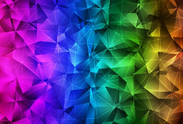 Karanlık çokrenkli vektör arkaplanı, çizgiler, üçgenler. Renkli üçgenlerin olduğu bir resim. Bir cep telefonu için arka plan.