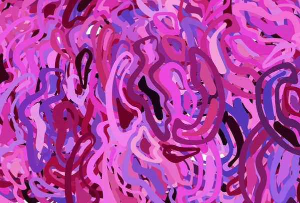 Donkerpaars Roze Vectorachtergrond Met Gebogen Lijnen Creatieve Illustratie Halve Toon — Stockvector