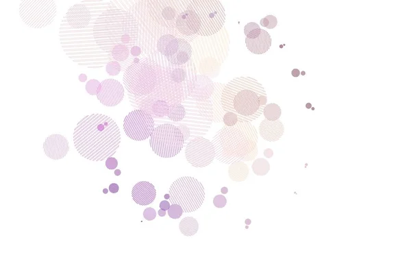 Светло Фиолетовый Розовый Векторный Узор Сферами Иллюстрация Набором Ярких Красочных — стоковый вектор