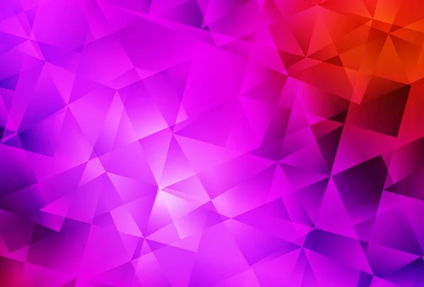 Modèle Polygonal Abstrait Rose Clair Vecteur Rouge Illustration Polygonale Lumineuse — Image vectorielle