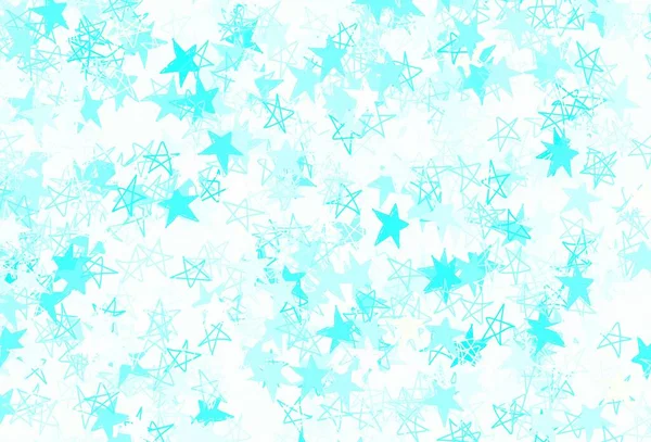 Azul Claro Patrón Vectores Verdes Con Estrellas Navidad Ilustración Abstracta — Vector de stock