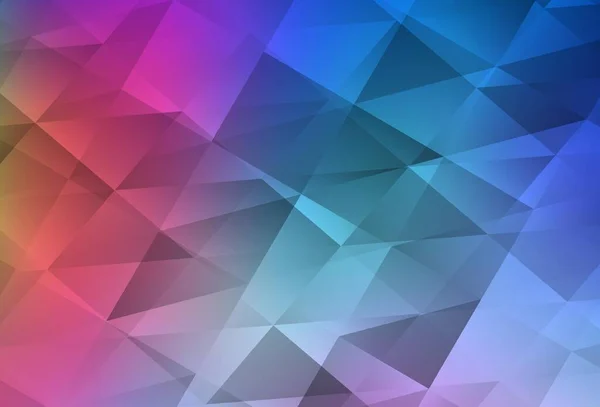 Licht Multicolor Vektor Leuchtenden Dreieckigen Hintergrund Geometrische Illustration Origami Stil — Stockvektor