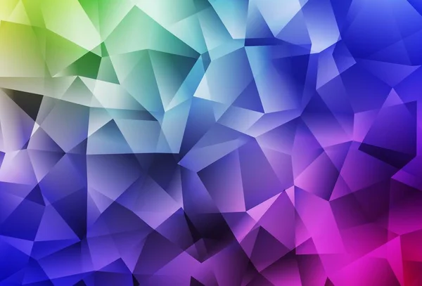 Ljus Flerfärgad Vektor Lysande Triangulär Bakgrund Färgglad Illustration Polygonal Stil — Stock vektor