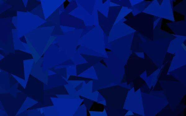 三角スタイルのダークブルーベクトルテクスチャ 三角形の抽象的なスタイルで装飾的なデザイン 名刺のモダンなデザイン — ストックベクタ