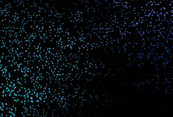 Koyu mavi vektör şablonu, kristaller, üçgenler. Soyut üçgenli dekoratif tasarım. İşiniz için en iyi akıllı tasarım.