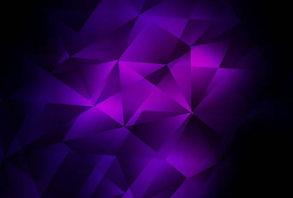 深紫色矢量抽象多边形图案 优雅的明亮的多边形图解与梯度 你设计的三角形图案 — 图库矢量图片