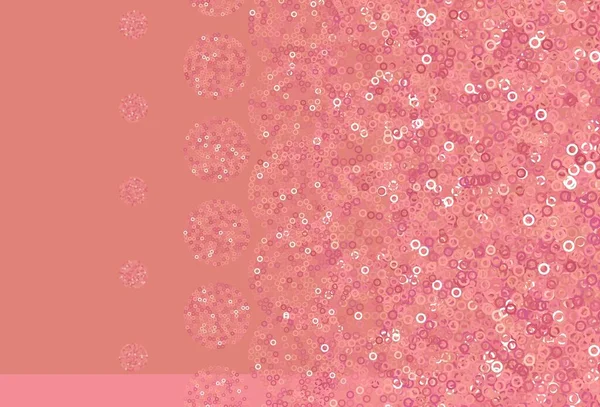 具有圆形形状的浅粉色矢量布局 带彩色渐变的抽象背景上模糊的气泡 招贴画设计 网站横幅设计 — 图库矢量图片