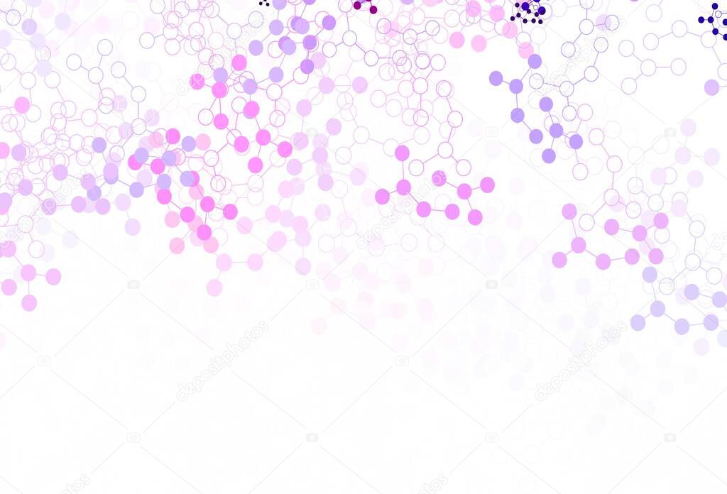 Light Pink vector texture with artificial intelligence concept. Shining colorful illustration with real structure of AI. Smart design for promotion of bid data.