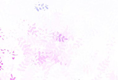 Hafif Mor vektör yapraklı soyut arkaplan. Doğal yaprağı olan zarif, parlak bir illüstrasyon. İşiniz için yeni tasarım.