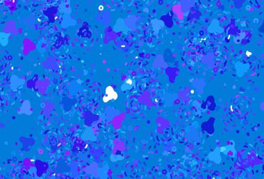 Açık pembe, kaotik şekilli mavi vektör şablonu. Soyut gradyan şekilli basit renkli çizimler. Bir cep telefonu için arka plan.