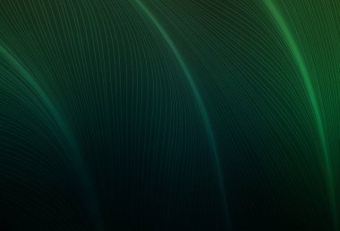 Koyu yeşil çizgili vektör arka planı. Değişken çizgileri olan renkli soyut çizimler. Broşürler, broşürler için doku.