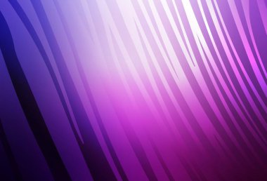 Açık Mor, eğri çizgileri olan pembe vektör düzeni. Eğilimli soyut bir çizim. Reklamınız için yepyeni tasarım..