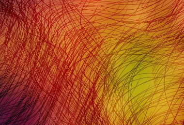 Açık Kırmızı, çizgileri olan sarı vektör arkaplan. Renkli çizgileri ve şekilleri olan bir örnek. Cep telefonu ekranları için arkaplan.