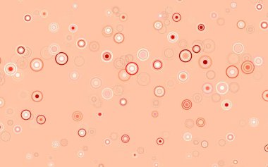 Kabarcıklı açık kırmızı vektör arka planı. Bulanık yağmur damlaları olan soyut bir çizim. Duvar kağıtlarının dokusu için desen.