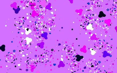 Kaotik şekilli açık mor vektör şablonu. Rastgele şekillerle soyut tarzda dekoratif tasarım. Web siteniz için basit tasarım.