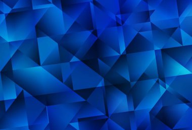 Açık BLUE vektör çokgen arkaplan. Çokgen biçiminde, gradyan ile renkli çizimler. Dizaynınız için üçgen desen.