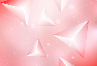 Açık kırmızı vektör çokgen desen. Origami stilinde gradyan ile yaratıcı geometrik illüstrasyon. Cep telefonunun arka planının şablonu.