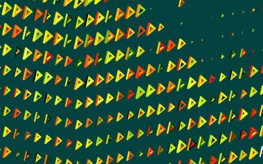 Koyu yeşil, kırmızı vektör düzeni çizgiler, üçgenler. Doğa tarzında üçgenleri olan güzel bir çizim. İniş sayfası için modern şablon.