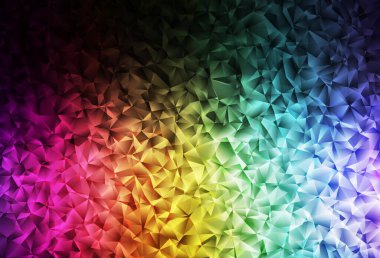 Koyu renkli vektör çokgen desen. Üçgenli modern soyut çizim. İşiniz için yepyeni bir tasarım..