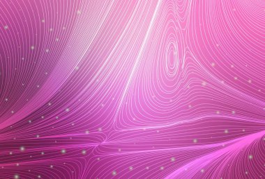 Küreli açık pembe vektör düzeni, çizgiler. Geometrik şekilli soyut bir tasarım. Broşürler, broşürler için temel