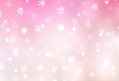 Açık Pembe, Xmas tarzında sarı vektör arkaplanı. Noel özellikleriyle basit bir gradyan çizimi. Bir üniversite posteri için en iyi tasarım, afiş.