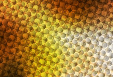 Dairesel hafif turuncu vektör şablonu. Renkli su damlaları olan modern soyut çizimler. İş ilanınız için tasarım.