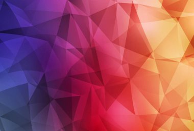 Açık pembe, sarı vektör çokgen şablon. Çokgen biçiminde, gradyan ile renkli çizimler. İşiniz için en iyi üçgen tasarım.