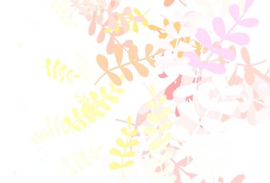 Açık yeşil, yapraklı kırmızı vektör karalama deseni. Yapraklarla bulanık şekilli yaratıcı illüstrasyon. Web sitesi yöneticileri ve tasarımları için desen.