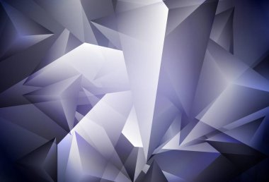 Çokgen şekilli koyu mor vektör deseni. Soyut arkaplanda renkli eğimli üçgenler. Web siteniz için basit tasarım.