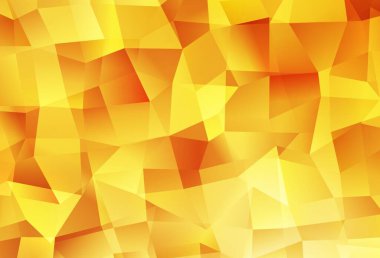 Açık Turuncu Üçgen Mozaik Doku. Soyut ve üçgenli renkli çizimler. Cep telefonunun arka planının şablonu.