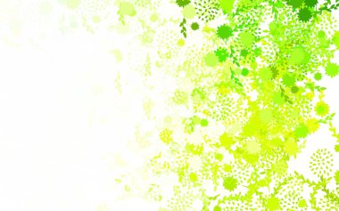 Açık yeşil, sarı vektör karalama arkaplanı çiçekli, güllü. Beyaz arka planda gradyanı olan çiçekler. Ağ ve ambalaj için elle boyanmış tasarım.