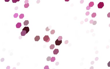 Daireleri ve küreleri olan açık pembe vektör pankartı. Soyut noktalar. Renkli gradyan ile yarım ton biçiminde Art Bubbles arkaplanı.